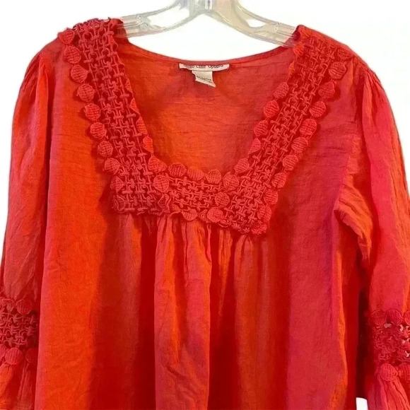 Cute Options XL Red (red/pink) Bohemian Tunic Dress 3/4 Sleeve Casual Summer - Picture 2 of 12